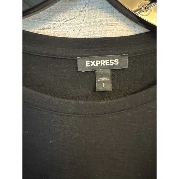 Express Black Ruched Drawstring Waist Dress Size S - Picture 2 of 3